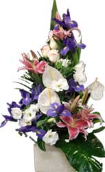 ABC Flowers St. Vincent's Hospital Fitzroy Melbourne Deliver A034 Alphington A tall ceramic arrangement melbourne wide free delivery to all melbourne inner suburbs